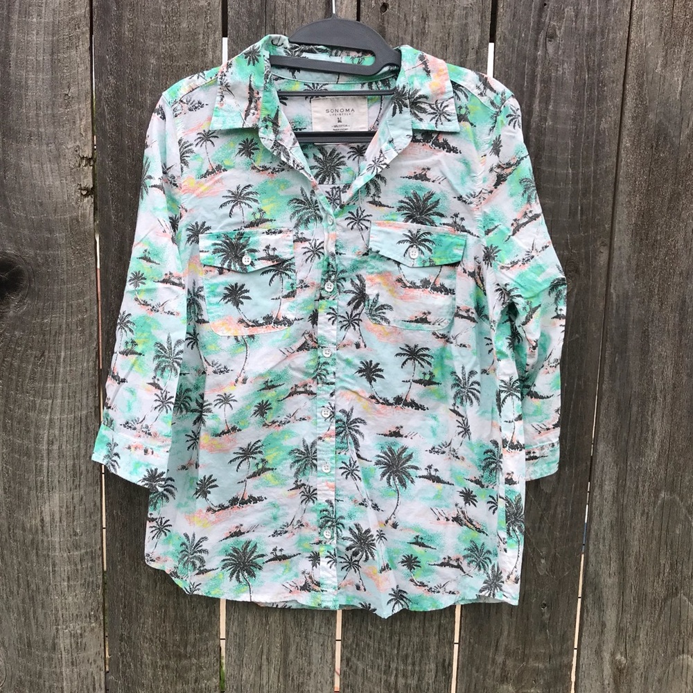 Sonoma Hawaiian Style Button Down Shirt